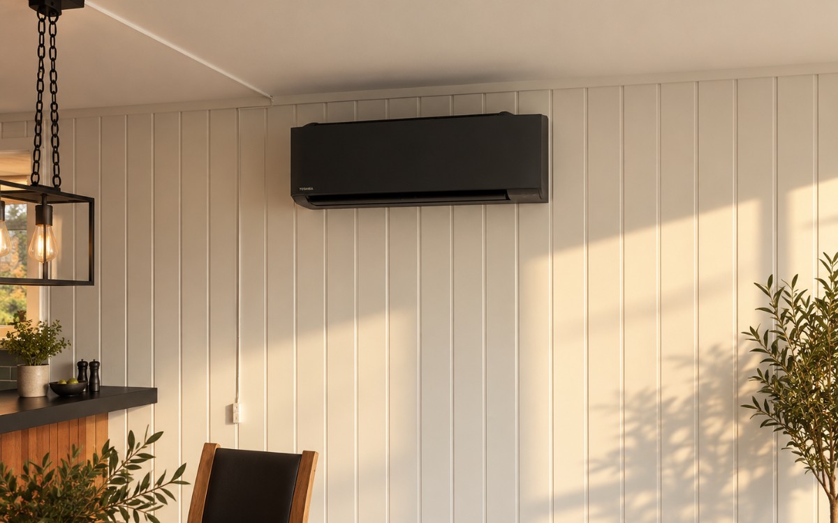 Sort innedel i spisestua